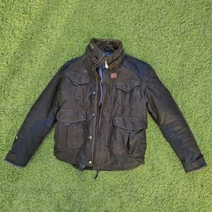 G-Star/ Men's Lined Black and Navy Military Field Motp Jacket